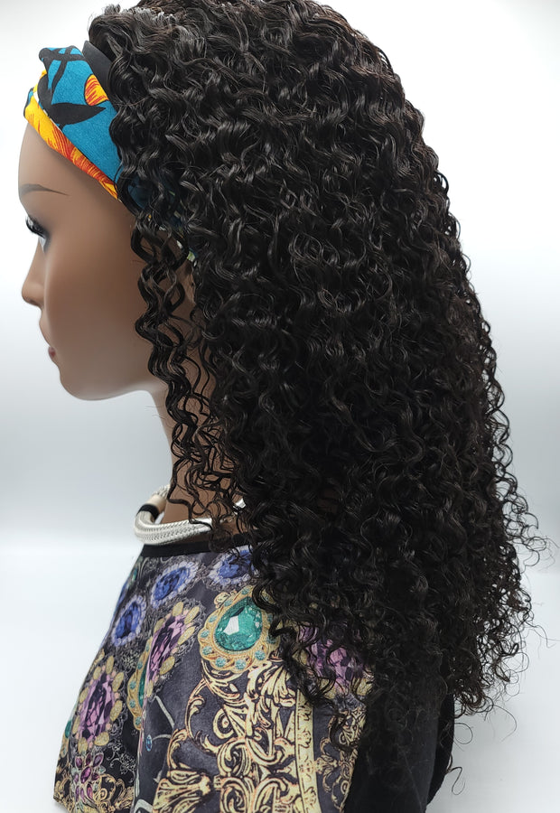Kinky Curly Headband Wig for Black Women