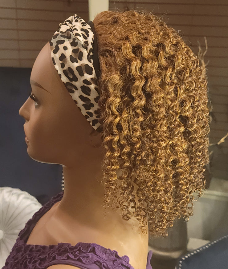 TATIANA | Kinky Curly Headband Wig | Honey Ginger